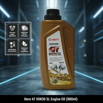 Hero 4T 10W30 SL Engine Oil (900ml)