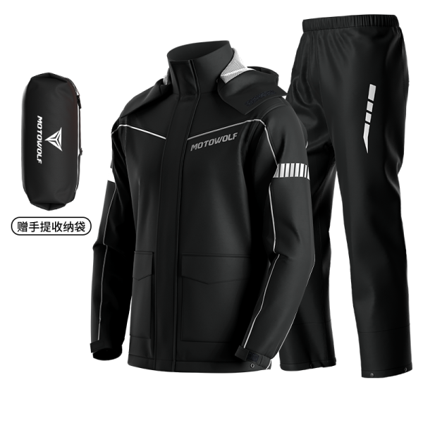 Motowolf MDL0403 raincoat 2024 front view